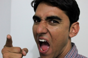 arguing man