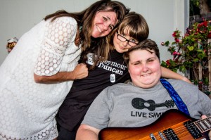 Judy, Jesse, and Sam, the "rock star."