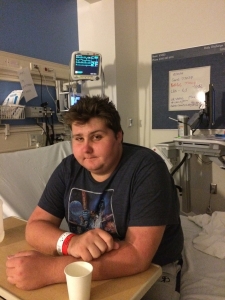 Sam O, at the hospital August. 2014.