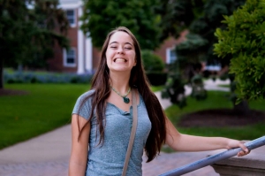 My daughter, all grins in her new college life.